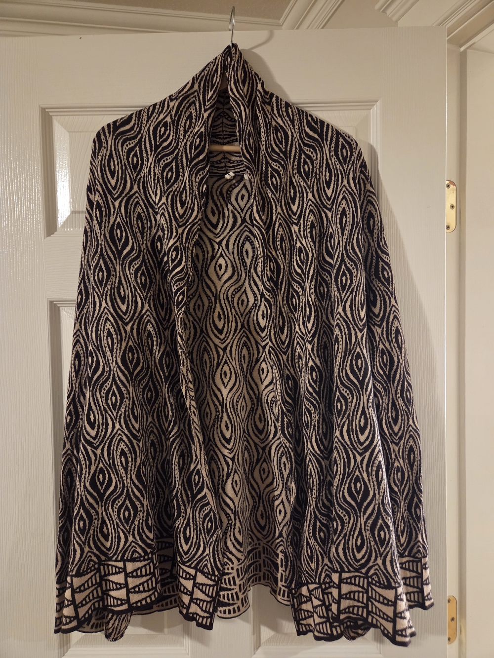 Anthropologie MOTH The Eyes Have It Cotton Linen Cardigan Size M